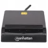 Kontaktkiipkaardilugeja MANHATTAN 102049 — USB 2.0, kaabel 1,05 m, must, ABS korpus