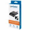 Kontaktkiipkaardilugeja MANHATTAN 102049 — USB 2.0, kaabel 1,05 m, must, ABS korpus