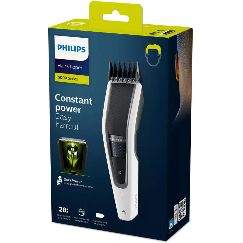 Philips 5000 seeria HC5610/15 juukselõikur / habemetrimmer, must, valge 28 Nikkel-metallhüdriid (NiMH)