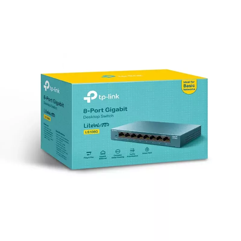 TP-Link 8-pordiline 10/100/1000Mbps lauaarvuti võrgulüliti