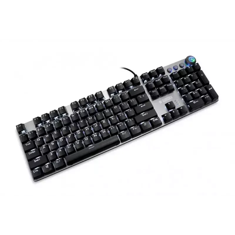 Juhtmega mehaaniline mänguklaviatuur IBOX AURORA K-4 — QWERTY, 108 klahvi, reguleeritav LED-taustvalgustus, veekindel, USB, 1,6 m kaabel