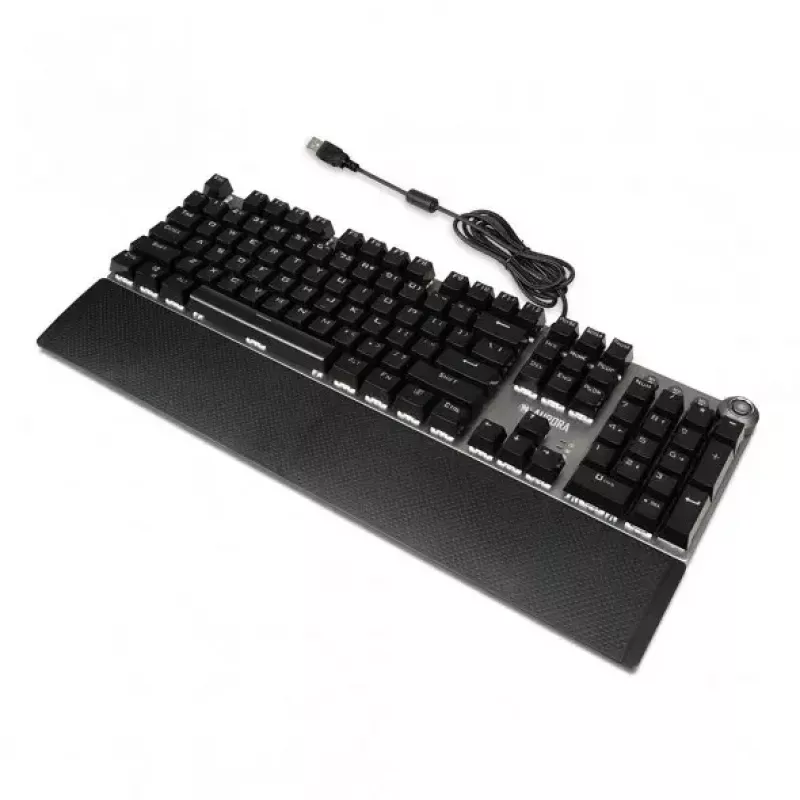 Juhtmega mehaaniline mänguklaviatuur IBOX AURORA K-4 — QWERTY, 108 klahvi, reguleeritav LED-taustvalgustus, veekindel, USB, 1,6 m kaabel
