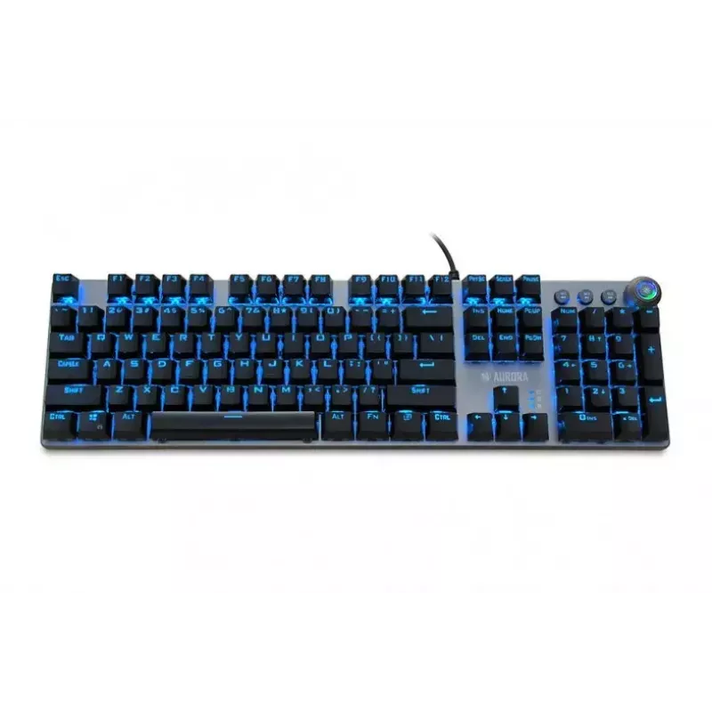 Juhtmega mehaaniline mänguklaviatuur IBOX AURORA K-4 — QWERTY, 108 klahvi, reguleeritav LED-taustvalgustus, veekindel, USB, 1,6 m kaabel