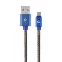 GEMBIRD Premium Jeans (denim) Micro-USB kaabel metallist pistikutega, 2 m, sinine