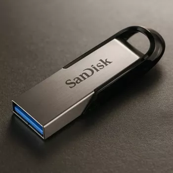 WESTERN DIGITAL SanDisk Ultra Flair - 256GB USB-mälupulk - USB 3.0 - must / hõbedane
