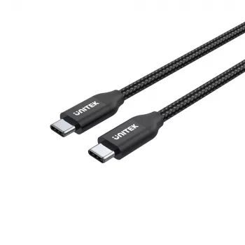 USB-C – USB-C kaabel Unitek C14059BK — 2 m, 5 A, 20 V, 480 Mbit/s, must