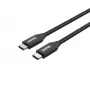 USB-C – USB-C kaabel Unitek C14059BK — 2 m, 5 A, 20 V, 480 Mbit/s, must