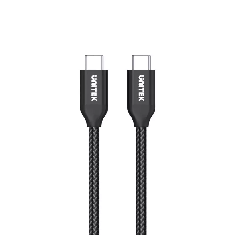USB-C – USB-C kaabel Unitek C14059BK — 2 m, 5 A, 20 V, 480 Mbit/s, must