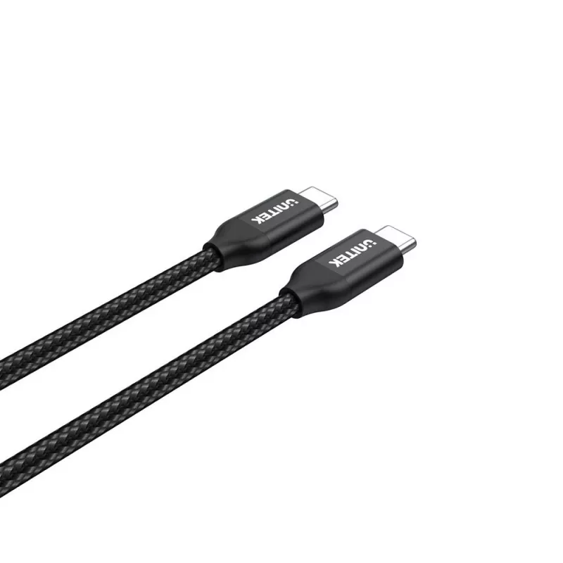 USB-C – USB-C kaabel Unitek C14059BK — 2 m, 5 A, 20 V, 480 Mbit/s, must