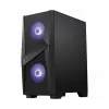 MSI MAG FORGE 100M Midi-Tower Gaming arvuti korpus 'Must, 2x 120mm RGB PWM ventilaator, 1x 120mm ventilaator, 1-6 RGB jaotur, karastatud klaasist paneel, ATX, mATX, mini-ITX'