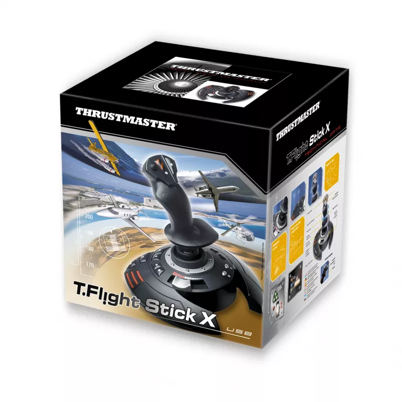 Thrustmaster T.Flight Stick X Must, Red, Silver USB Joystick Analogue PC, Playstation 3