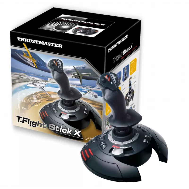 Thrustmaster T.Flight Stick X Must, Red, Silver USB Joystick Analogue PC, Playstation 3