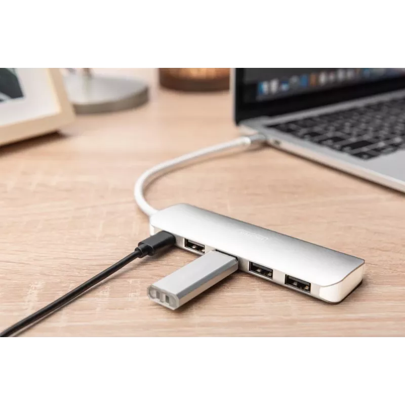 DIGITUS USB-C HUB 4-Port PD 4x USB 3.0, 1x PD Charging, hall