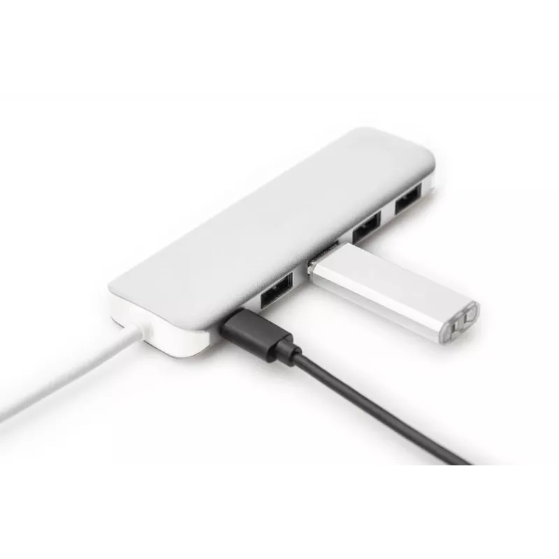 DIGITUS USB-C HUB 4-Port PD 4x USB 3.0, 1x PD Charging, hall