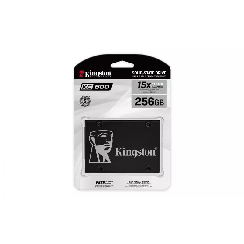 Kingston Technology 256G SSD KC600 SATA3 2.5 tolli, 256 GB, 2.5 tolli, 550 MB/s, 6 Gbit/s