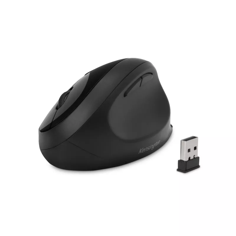 Kensington Pro Fit Ergo juhtmevaba hiir – must, paremakäeline, RF-juhtmevaba + Bluetooth, 1600 DPI, must