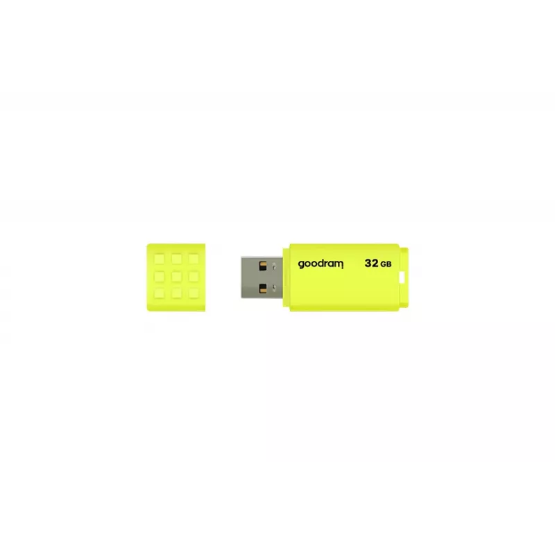 USB-mälupulk GOODRAM UME2 32 GB USB tüüp-A 2.0, lugemine 20 MB/s, kirjutamine 5 MB/s, kollane