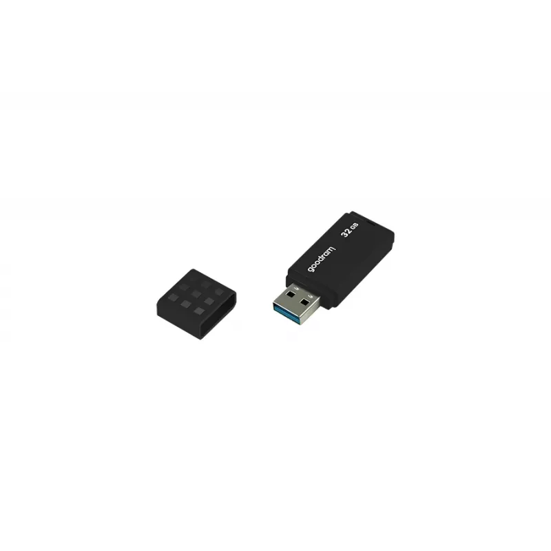 USB-mälupulk GOODRAM UME3 32 GB, USB Type-A 3.2 Gen 1, must, 51×21×9,6 mm