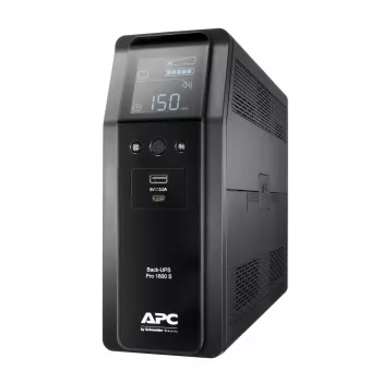 APC Back-UPS Pro, 1600VA/960W, Tower, 230V, 8x IEC C13 pistikupesa, siinuslaine, AVR, USB Type A + C pordid, LCD, kasutaja vahetatav aku