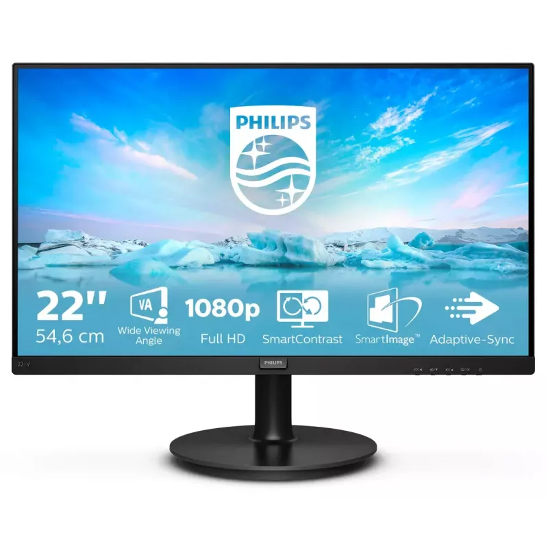 Philips V Line 221V8/00 arvutimonitor 54,6 cm (21,5 tolli) 1920 x 1080 pikslit Full HD LED must