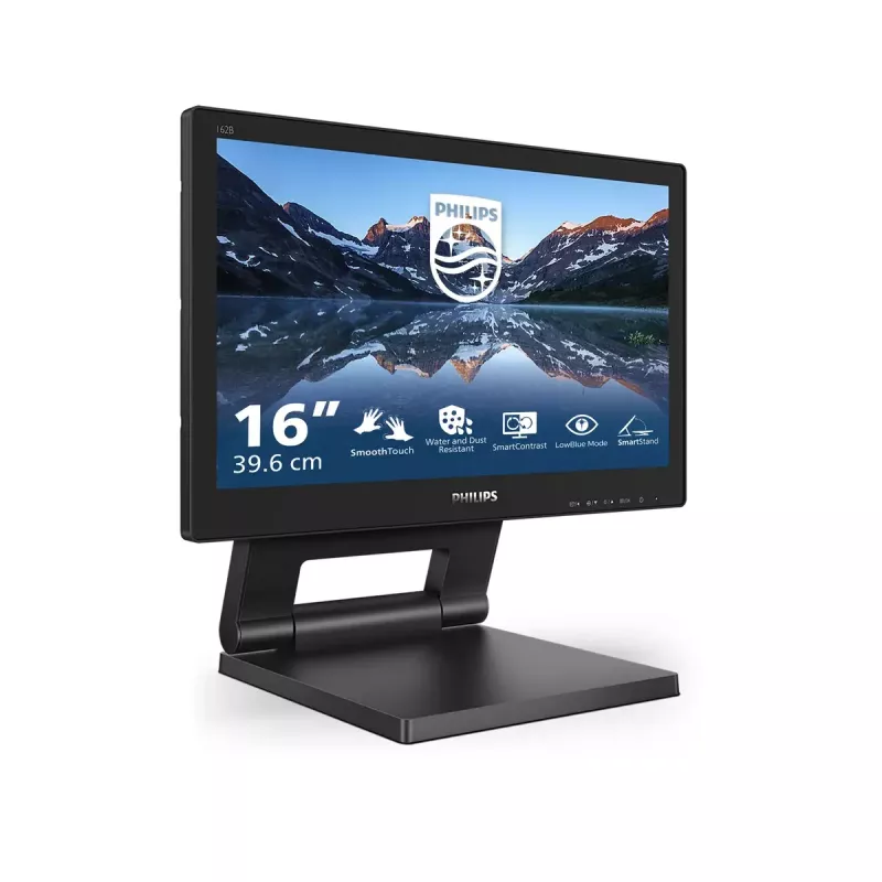 Philips 162B9T/00 arvutimonitor 39,6 cm (15,6 tolli) 1366 x 768 pikslit HD LCD puuteekraan Must