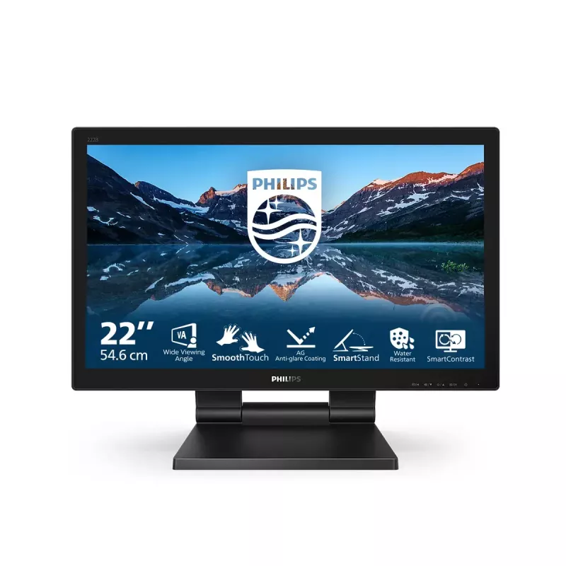 Philips 162B9T/00 arvutimonitor 39,6 cm (15,6 tolli) 1366 x 768 pikslit HD LCD puuteekraan Must