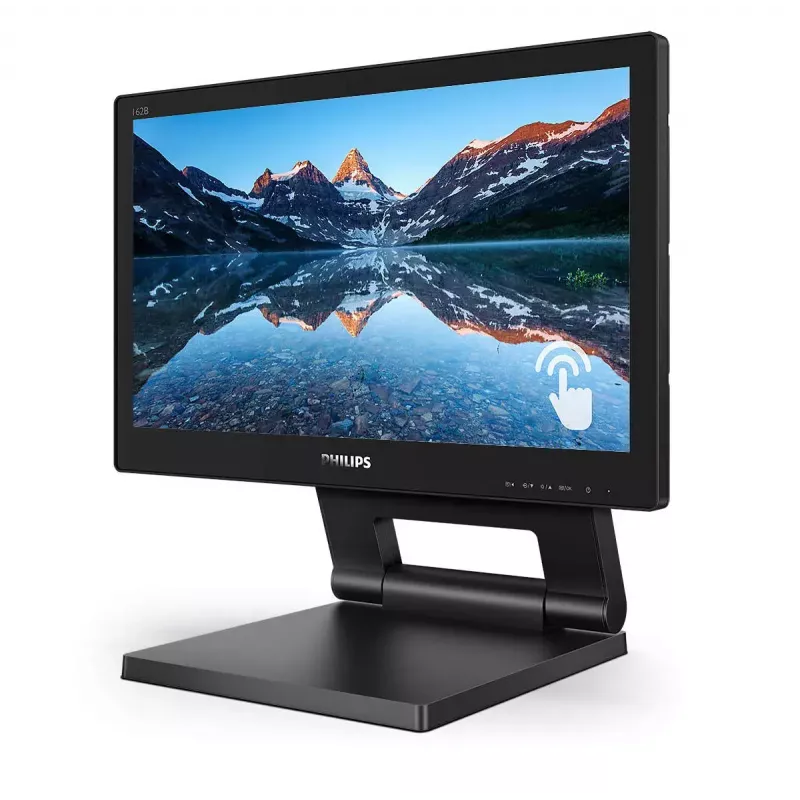 Philips 162B9T/00 arvutimonitor 39,6 cm (15,6 tolli) 1366 x 768 pikslit HD LCD puuteekraan Must