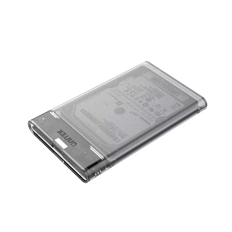 Unitek HDD/SSD korpus S1103A läbipaistev 2,5-tollistele SATA III ketastele, USB 3.1 Gen 1 (Micro-USB B)