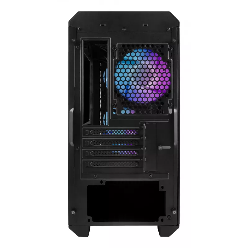 GENESIS Irid 503 ARGB Micro Tower Must, Läbipaistev