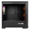 GENESIS Irid 503 ARGB Micro Tower Must, Läbipaistev