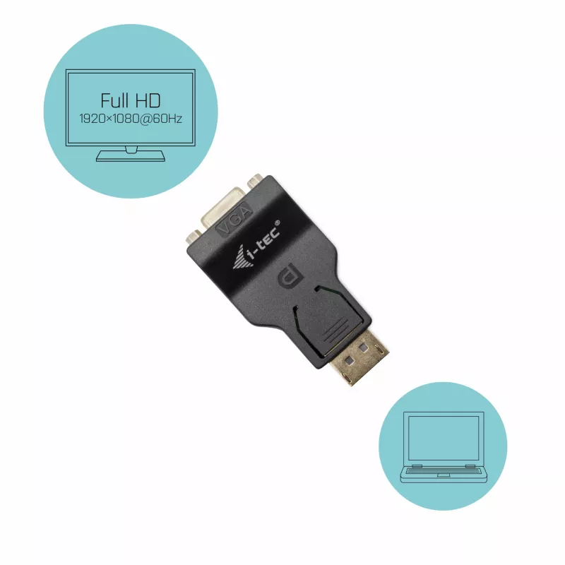 Adapter DisplayPort to VGA i-tec DP2VGAADA