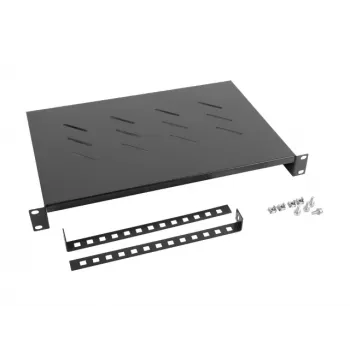 LANBERG Fikseeritud riiul - 19 tolli 1U/483x300 mm, maksimaalne kandevõime kuni 25 kg, must