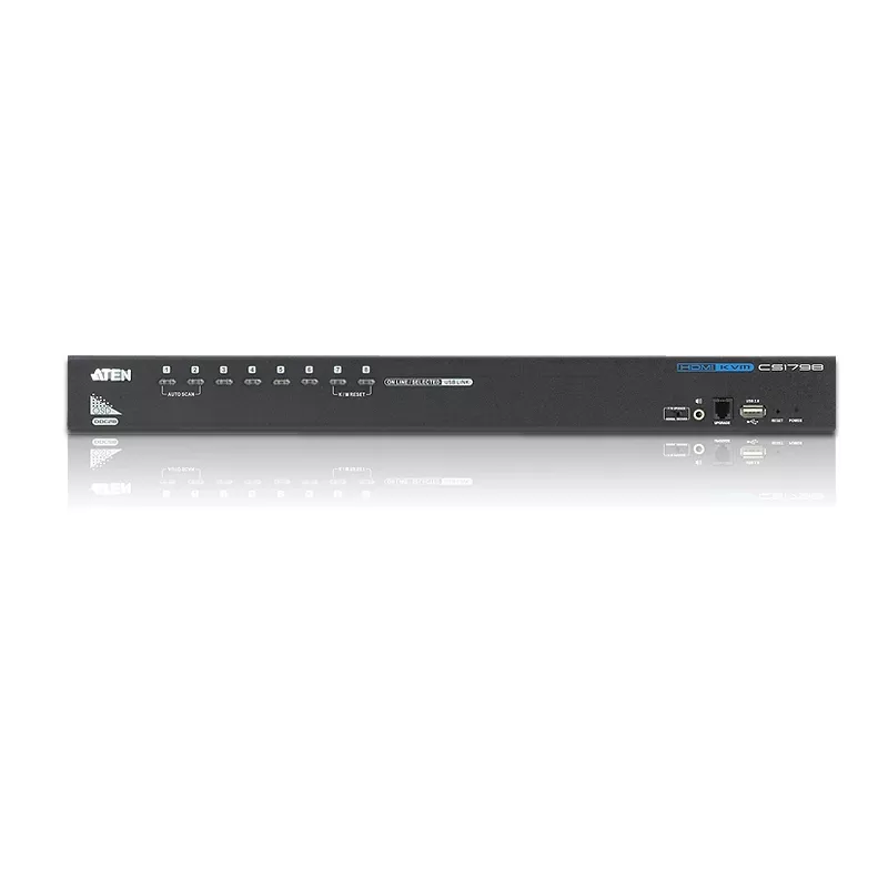 ATEN 8-pordiline USB - HDMI KVM-lüliti USB-perifeeriapordiga, 1920 x 1200 pikslit, WUXGA, 8,56 W, must