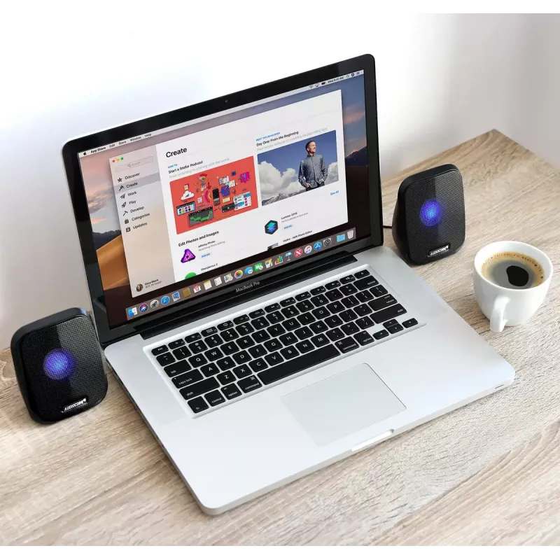 Kõlar Audiocore AC835 juhtmega 2.0 6 W USB must lauakõlarid