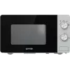 Solo mikrolaineahi Gorenje MO20E1S — 20 L, 800 W, pöördnupp, 270 mm pöördalus, roostevaba teras/must