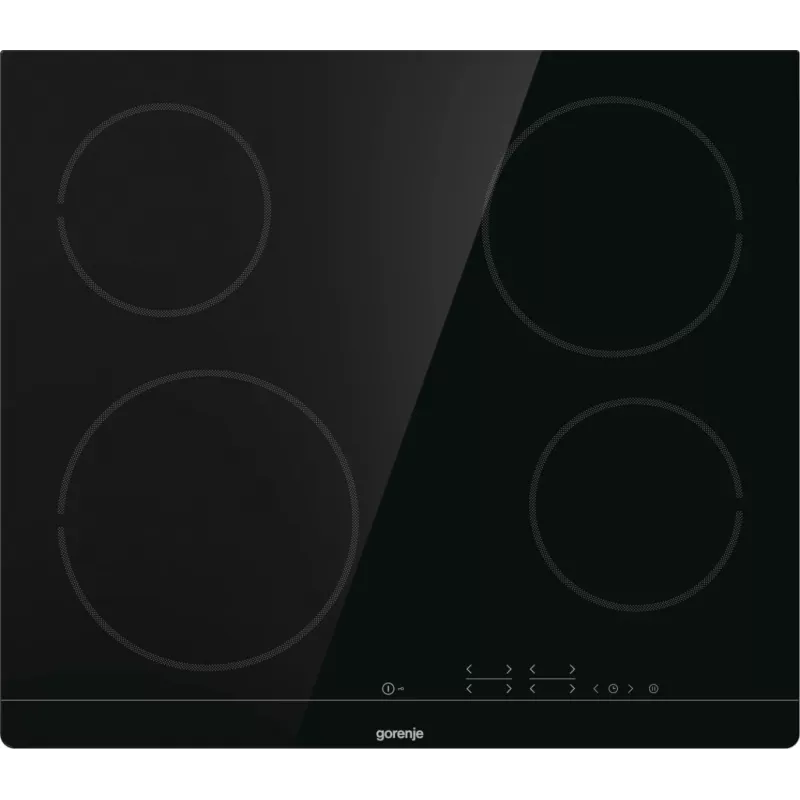 Sisseehitatud keraamiline pliit Gorenje ECT641BSC, 60 cm, 4 tsooni, puutetundlik juhtimine, must