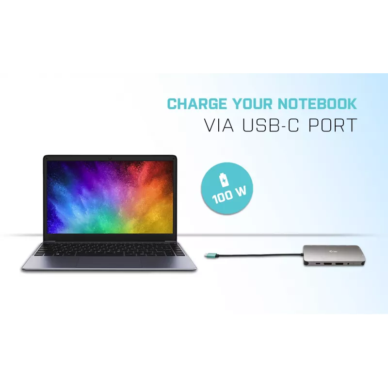 i-tec Metal USB-C Nano 3x Display dokkimisjaam + Power Delivery 100 W