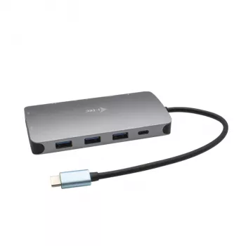 Dokkimisjaam i-tec Metal USB-C Travel Nano Dock HDMI/VGA LAN-iga ja toiteedastusega 100 W