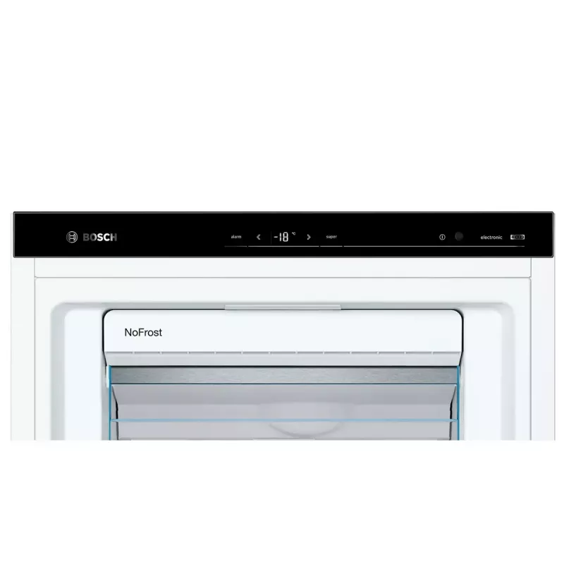 Sügavkülmik Bosch Serie 6 GSN51AWDV püstine 290 L, NoFrost, LED, pööratav uks, A–G klass D