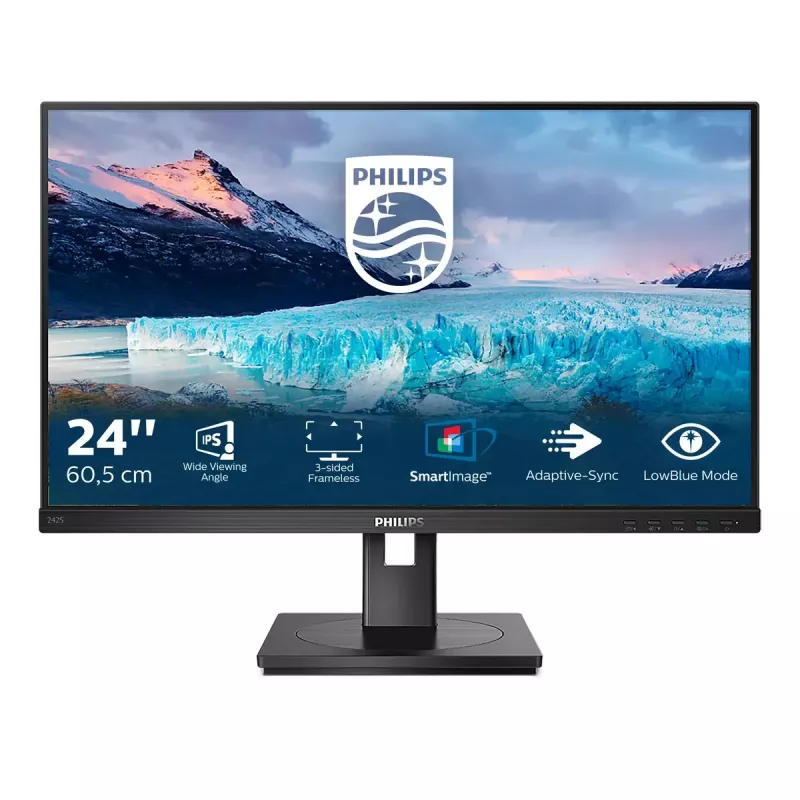Philips S Line 242S1AE/00 arvutimonitor 60.5 cm (23.8 tolli) 1920 x 1080 pikslit Full HD LED must