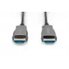 DIGITUS HDMI AOC hübriid-kiudoptiline kaabel, Type A M/M, 15m UHD 4K@60Hz, CE, must
