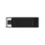 Kingston Technology DataTraveler 64GB USB-C 3.2 Gen 1 70, 64 GB, USB USB-C, 3.2 Gen 1 (3.1 Gen 1), Cap, 7 g, Must
