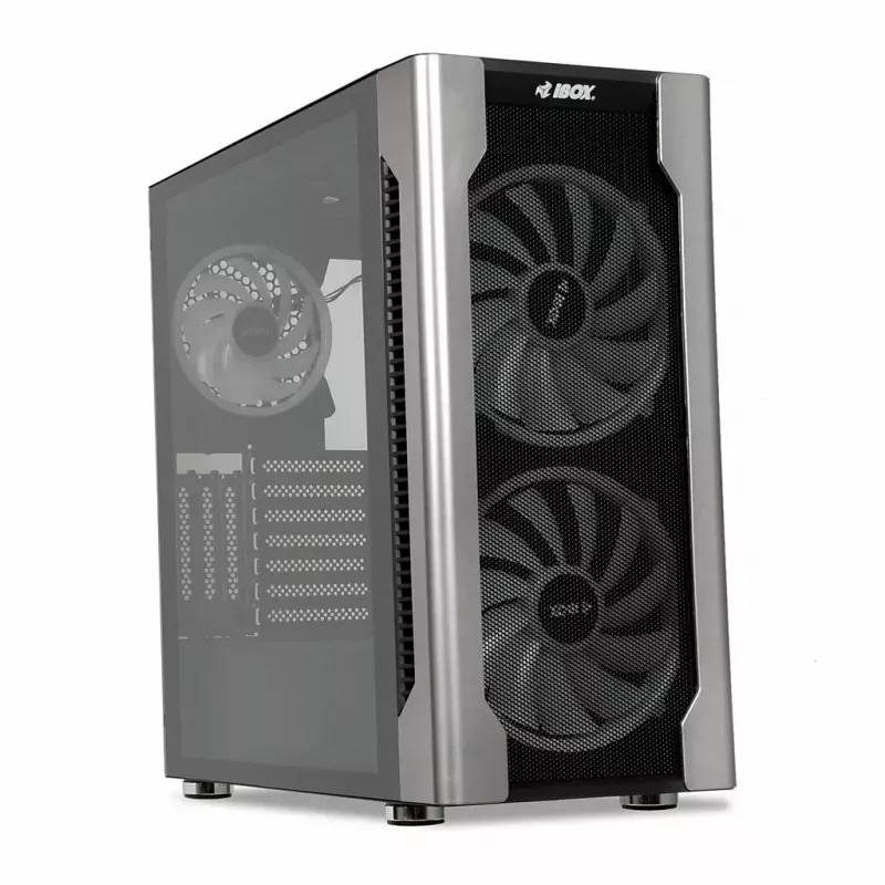 Arvutikorpus IBOX Chiron ZH68 Gaming, ATX Midi-Tower, EATX tugi, must, külgaken, valgustus