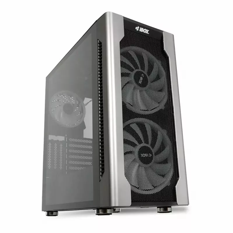 Arvutikorpus IBOX Chiron ZH68 Gaming, ATX Midi-Tower, EATX tugi, must, külgaken, valgustus