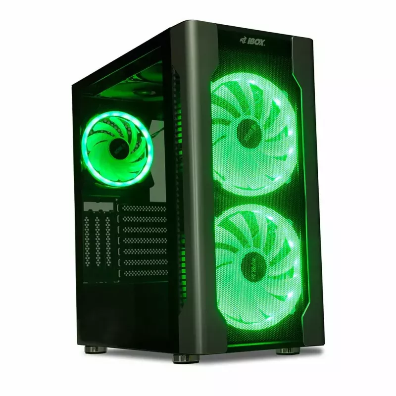 Arvutikorpus IBOX Chiron ZH68 Gaming, ATX Midi-Tower, EATX tugi, must, külgaken, valgustus
