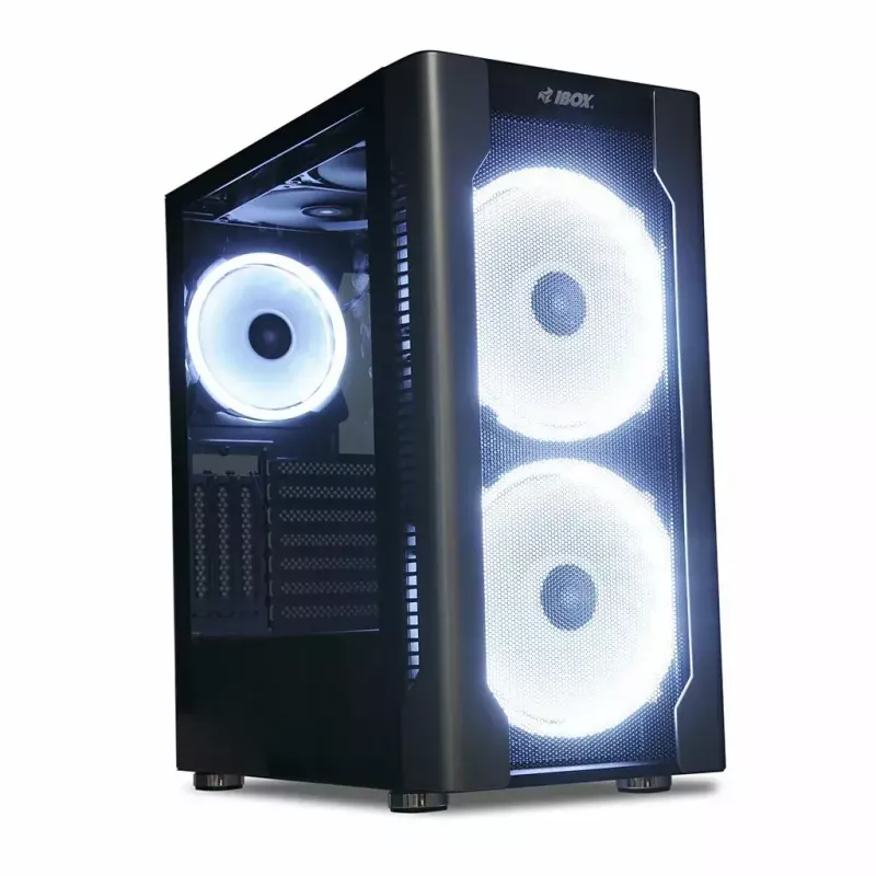 Arvutikorpus IBOX Chiron ZH68 Gaming, ATX Midi-Tower, EATX tugi, must, külgaken, valgustus