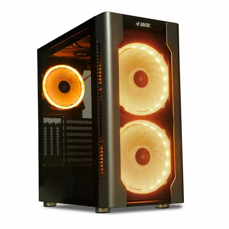 Arvutikorpus IBOX Chiron ZH68 Gaming, ATX Midi-Tower, EATX tugi, must, külgaken, valgustus