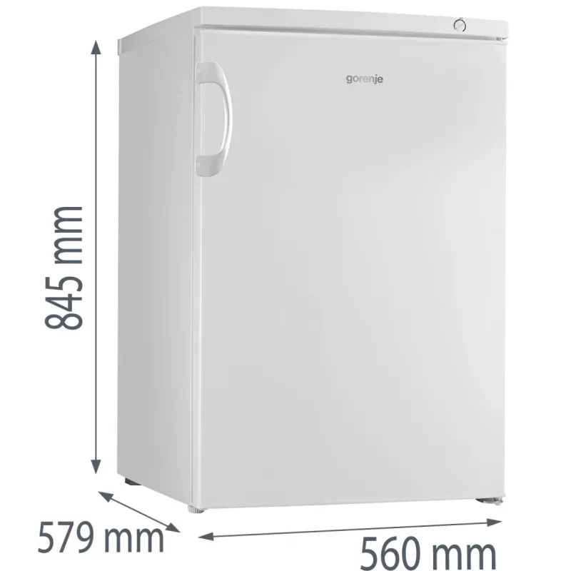 Sügavkülmik Gorenje F492PW — 82 L, valge, 4 tärni, parempoolne hing, 165 kWh/aastas