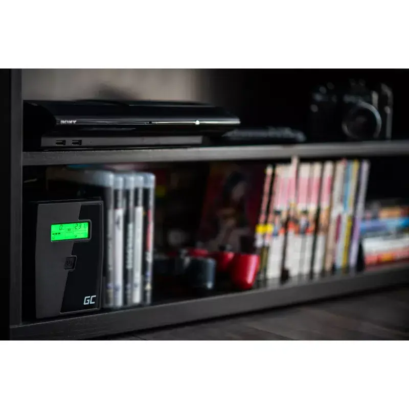 Katkematu toiteallikas roheline Cell UPS08 — Line-Interactive 700 W / 230 V, 4× IEC pistikupesa, USB, RJ-45, 12 V 7 Ah aku, torn, must