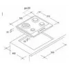 Candy Idea CHG6BR4WX roostevabast terasest sisseehitatav gaasipliit 60 cm 4 tsooni